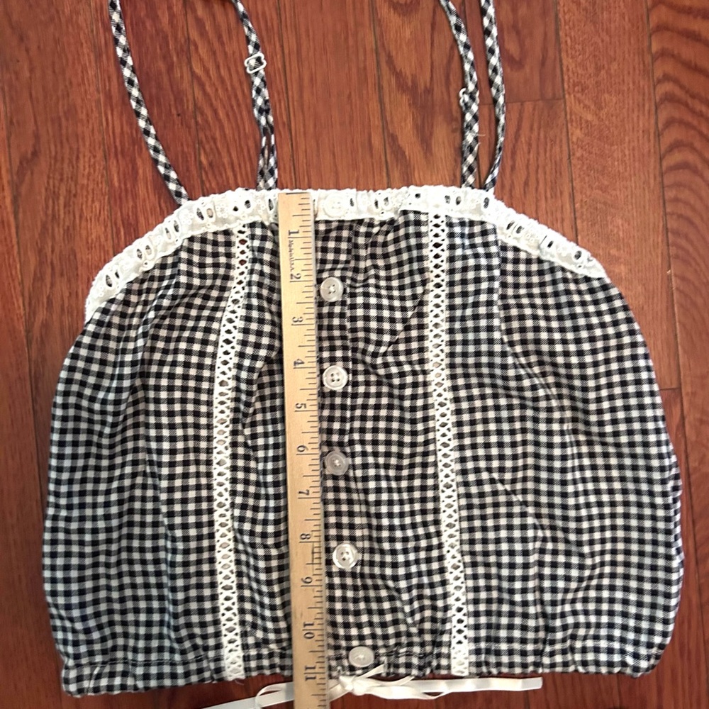 Madden Girl Gingham Crop Top & Tiered Midi Skirt Set – Women’s M - Picture 7 of 8